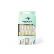 تحميل الصورة إلى عارض المعرض، Nano® Vanilla Glow Pressed on Nails - 24pcs with Glue | Creamy Gel-Like Shine, Soft Yellow Glossy Fake Nails Set